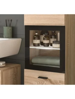 Badkombination in Eiche Sonoma Nachbildung - (B) 57 x (H) 186 x (T) 33