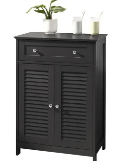 Badkommode in Drunkelgrau - (B)57 x (H)87 x (T)33cm