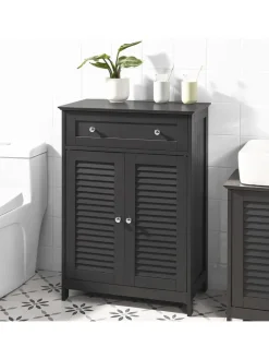 Badkommode in Drunkelgrau - (B)57 x (H)87 x (T)33cm
