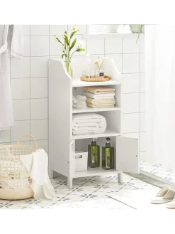 Badkommode in Weiß - (B)41 x (H)86 x (T)36cm