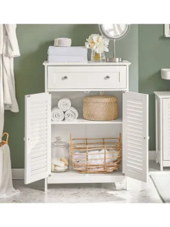 Badkommode in Weiß - (B)60 x (H)87 x (T)35cm