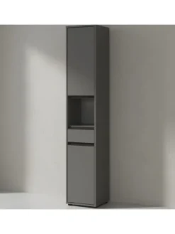 Badmöbel Set 5-tlg. XXL Badschrank Unterschrank Badkommode Badset in Graphit