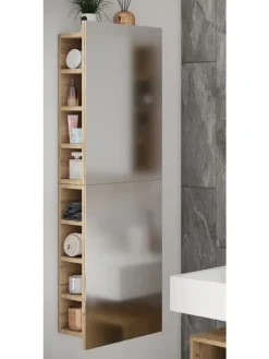 Badmöbel Spiegelschrank Spiegel Flandu XL in Honig-Eiche