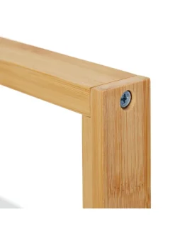 Badregal in Weiß/Natur - (B)30 x (H)88 x (T)18 cm