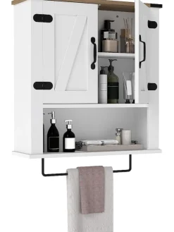 Badschrank hängend 60 x 20 x 72,5 cm in Weiß