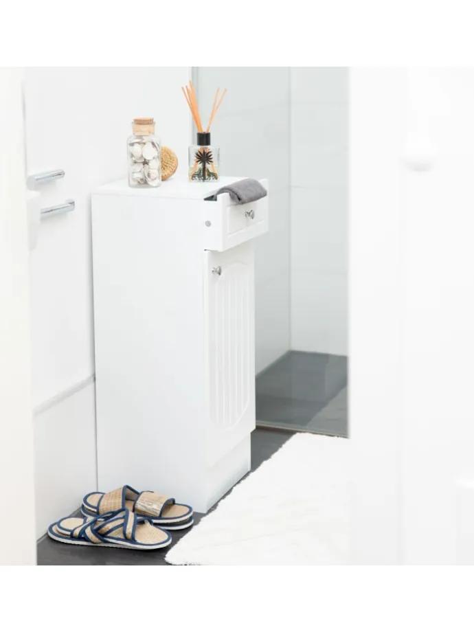 Badschrank in Weiß - (B)30,5 x (H)80 x (T)30,5 cm