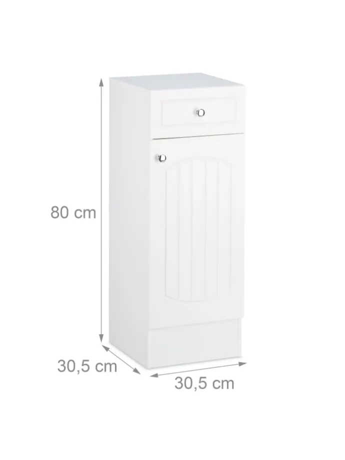 Badschrank in Weiß - (B)30,5 x (H)80 x (T)30,5 cm