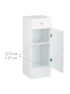 Badschrank in Weiß - (B)30,5 x (H)80 x (T)30,5 cm