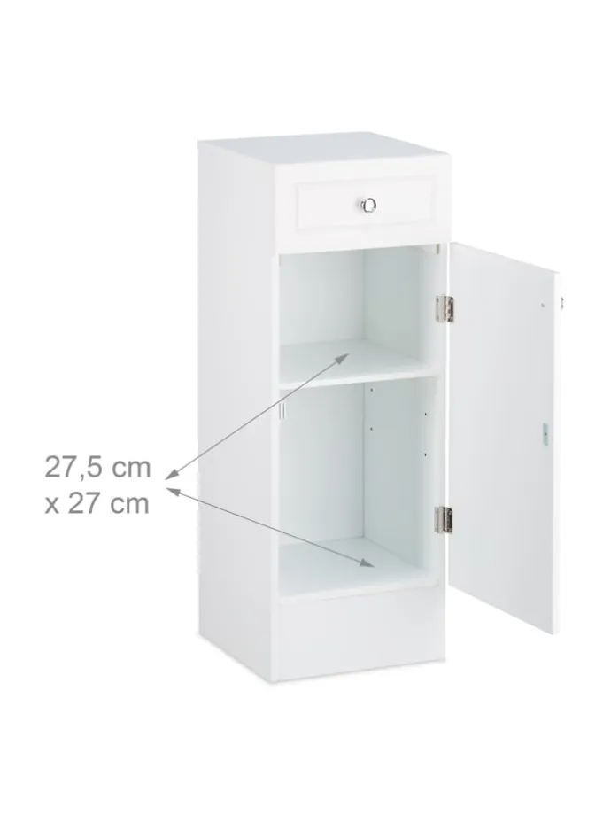 Badschrank in Weiß - (B)30,5 x (H)80 x (T)30,5 cm