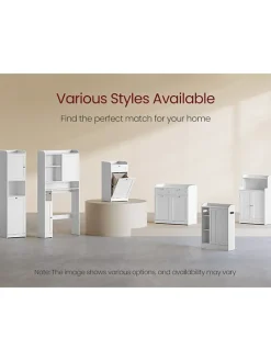 Badschrank in Weiß - (B)40 x (H)170 x (T)40 cm