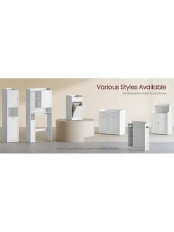 Badschrank in Weiß - (B)40 x (H)170 x (T)40 cm