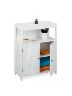 Badschrank in Weiß - (B)60 x (H)80 x (T)29 cm