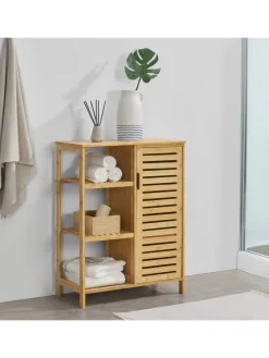 Badschrank Vetlanda Bambus in Beige (H)87cm (B)66cm (T)33cm