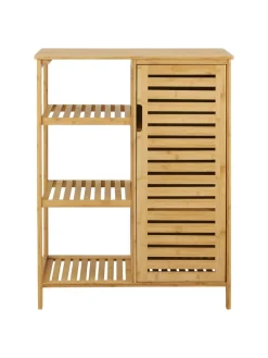 Badschrank Vetlanda Bambus in Beige (H)87cm (B)66cm (T)33cm