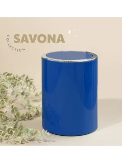 Bad-Serie SAVONA Kosmetikeimer blau