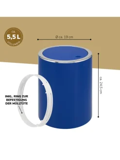 Bad-Serie SAVONA Kosmetikeimer blau