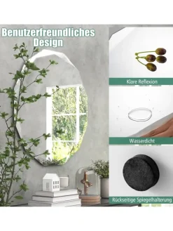 Badspiegel 76x76x5cm in Silber