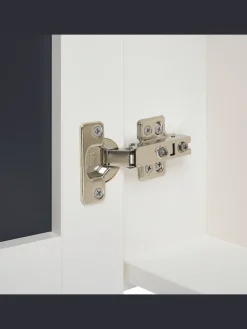 Bad-Spiegelschrank NAVARRA in Weiß/Silber - (W) 80 x (H) 70 x (L) 14 cm