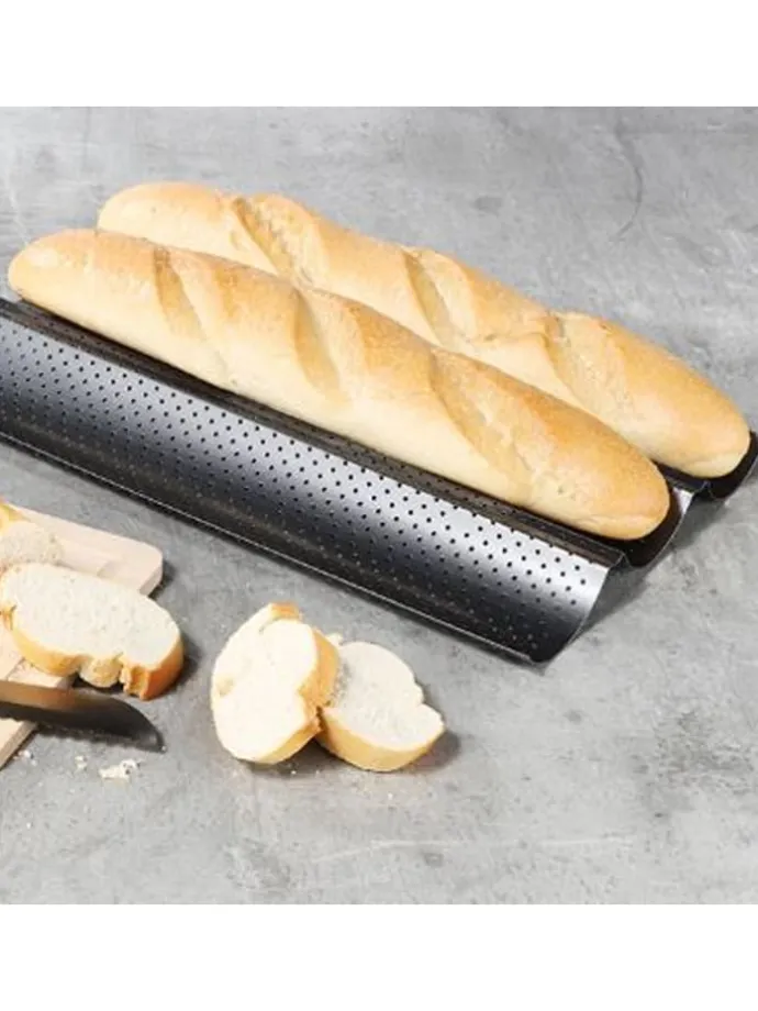 Baguetteblech aus Edelstahl in silber - 38cm