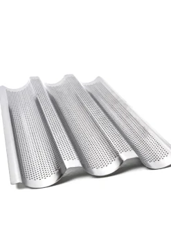 Baguetteblech aus Edelstahl in silber - 38cm