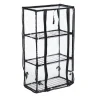 Balkongewächshaus in Schwarz/ Transparent - (B)48 x (H)80 x (T)24,5 cm