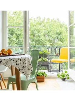 Balkongewächshaus in Schwarz/ Transparent - (B)48 x (H)80 x (T)24,5 cm