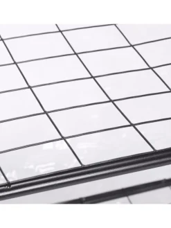 Balkongewächshaus in Schwarz/ Transparent - (B)59 x (H)126 x (T)37 cm