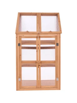 Balkongewächshaus VOLVERA in Braun/Transparent - (W) 67 x (H) 114 x (L) 49 cm