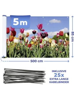 Balkonsichtschutz ''Tulip Meadow'' in Bunt - (L)85 x (B)500 cm