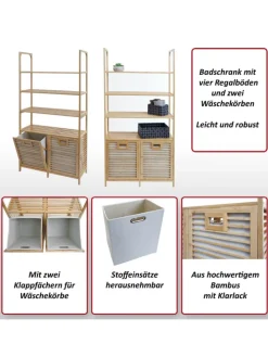 Bambus Badezimmerschrank N83