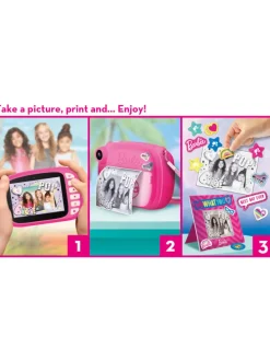 Barbie Print Cam Sofortbildkamera Kamera in pink