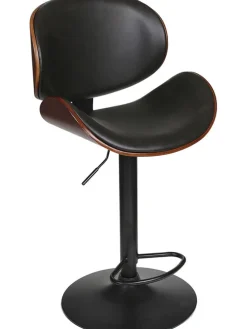 Barhocker "Reno" in Schwarz/ Hellbraun - (B)52,5 x (H)118 x (T)51 cm