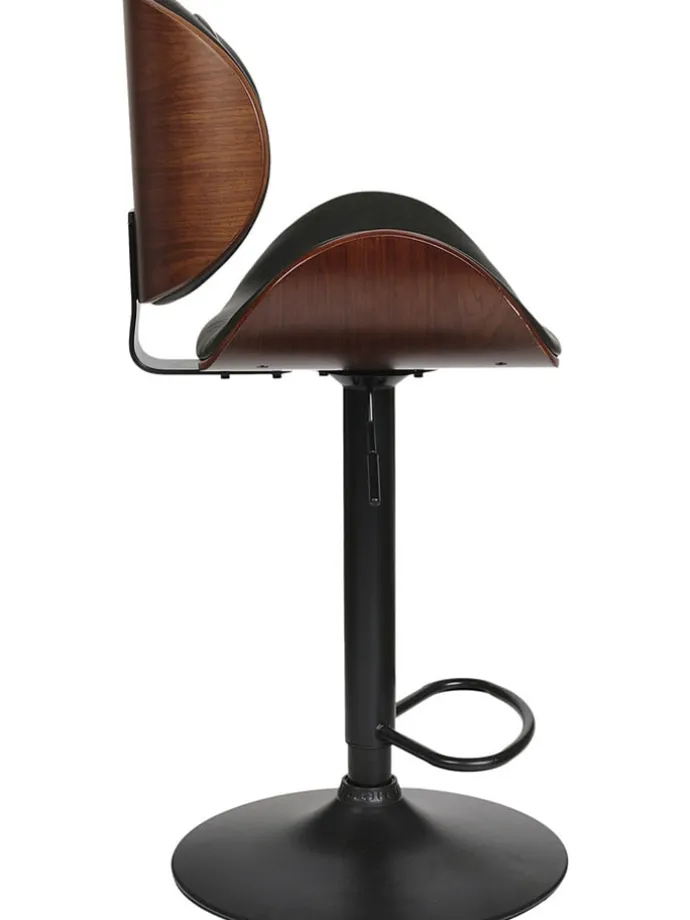 Barhocker "Reno" in Schwarz/ Hellbraun - (B)52,5 x (H)118 x (T)51 cm