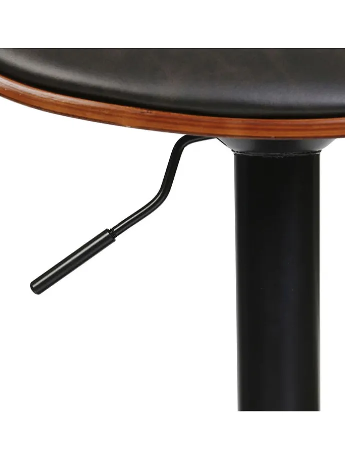 Barhocker "Reno" in Schwarz/ Hellbraun - (B)52,5 x (H)118 x (T)51 cm