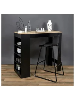 Bartisch "Cheers" in Schwarz - (B)115 x (H)103 x (T)50 cm