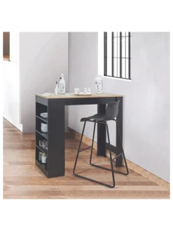 Bartisch "Cheers" in Schwarz - (B)115 x (H)103 x (T)50 cm