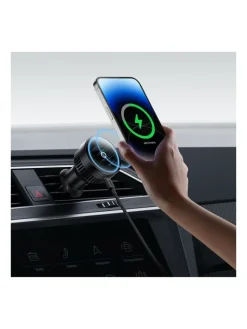 Baseus MagPro Series Autohalterung mit 15-W-Induktionsladegerät in Schwarz