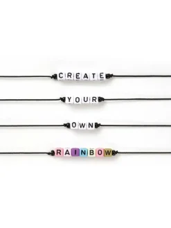 Bastelset "Buchstaben-Perlen" in Weiß