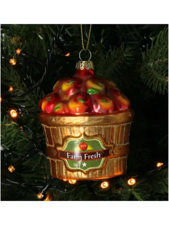 Baumschmuck "Apple Crate" in Gold/ Rot - (H)9,5 cm