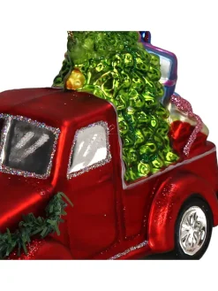 Baumschmuck "Gift Delivery" in Rot/ Grün - (H)14,6 cm