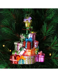Baumschmuck "Gift Stack" in Bunt - (H)11,5 cm