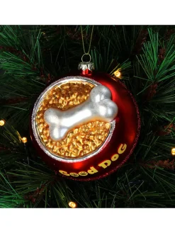 Baumschmuck "Good Dog" in Rot - (H)11 cm