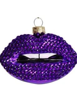 Baumschmuck "Lips" in Lila - (B)9 cm