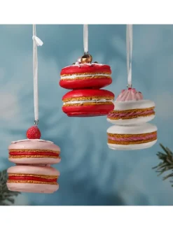 Baumschmuck Macaron Keks Anhänger in weiß