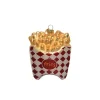 Baumschmuck POMMES Frites Fritten Glas Ahnänger in gold, rot