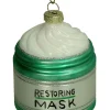 Baumschmuck "Restoring Mask" in Grün - (H)8 cm