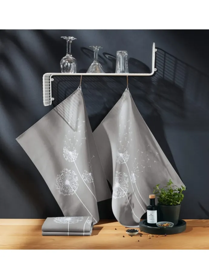 Baumwolle Geschirrtuch 4er-Pack in Pusteblume