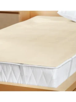 Baumwolle, Molton Bio Matratzenauflage kochfest Eisleben in natur