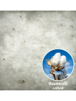 Baumwolle, Molton Bio Matratzenauflage kochfest Eisleben in natur