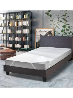 Baumwolle, Molton Matratzenauflage wasserdicht/kochfest Cottbus in weiß